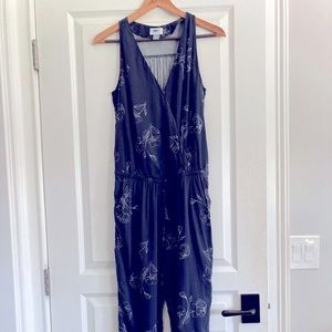 Old Navy Blue Floral Jumpsuit S